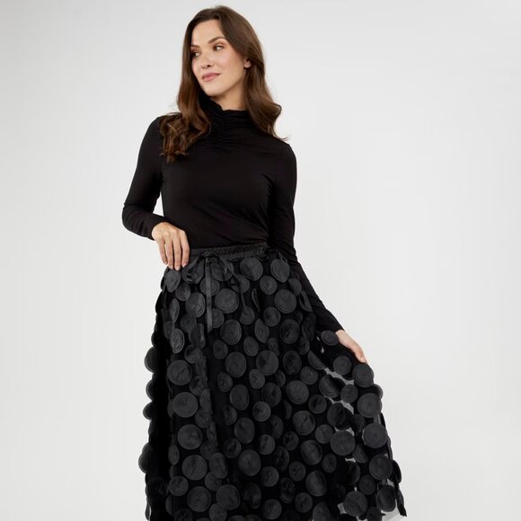 Textured Circle Midi Skirt - Picture 1 of 4